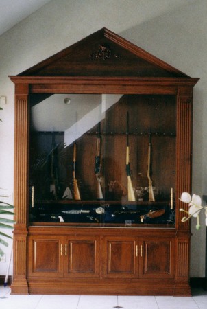 Cherry gun cabinet